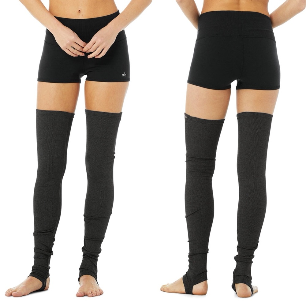 Alo Yoga Goddess Leg Warmer in Dark Grey Heather